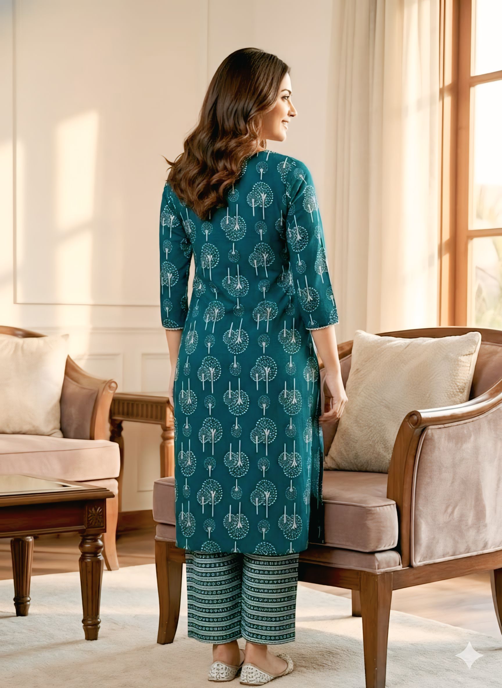 Cotton Printed Kurta Pant Set